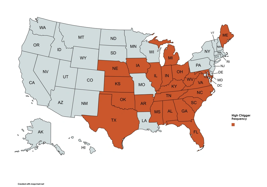 What States Have Chiggers? Your Itchy Companion’s Real Range